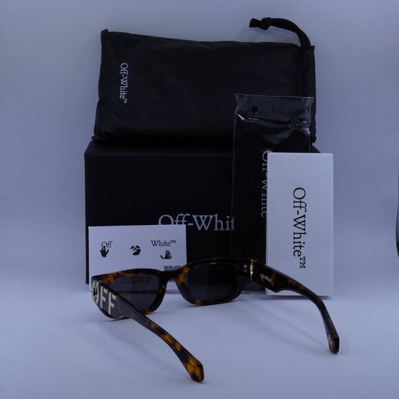 Off-White OERI124 FILLMORE 6007 Rectangle Sunglasses – Havana/Grey - Picture 5 of 10